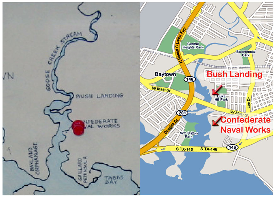 Baytown Confederate Naval Works of Goose Creek Texas History